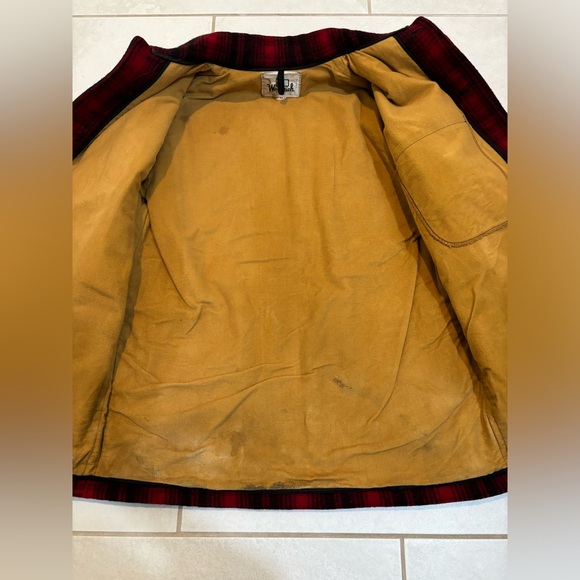 1960’s Woolrich Buffalo Plaid Hunters Coat Wool Vintage Field Coat Size 40 - Picture 9 of 14